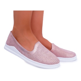 S.Barski Ženske pantalone s kožom Slip-On Lordsy Pink Lordi ružičasta