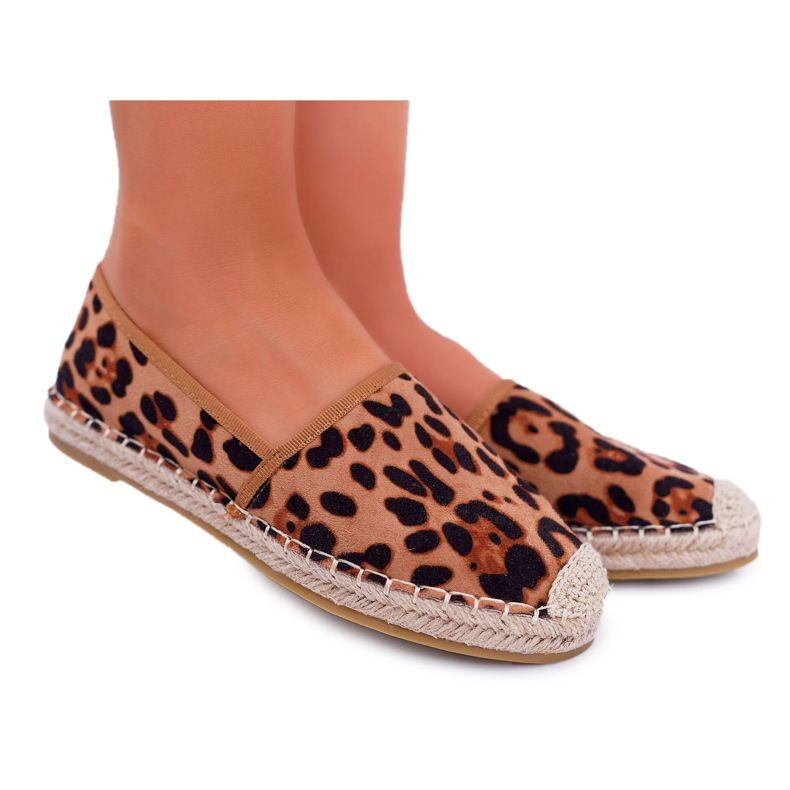 NFR Ženske espadrile antilop koža Leopard džungla smeđa