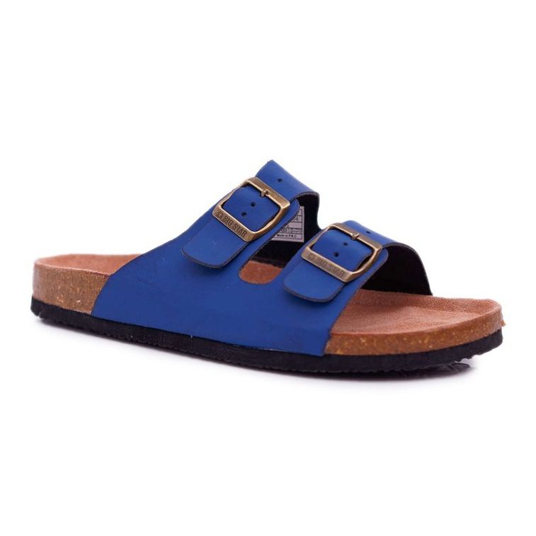 Muške papuče sa kopčama Big Star Navy Blue DD174604 mornarsko plava