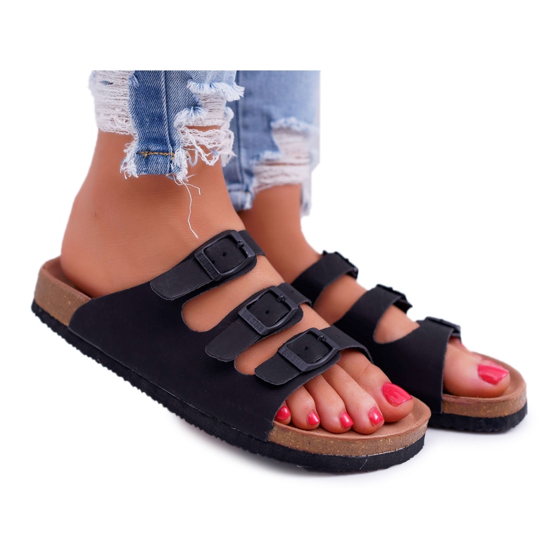 Ženske crne papuče Big Star DD274139 crno