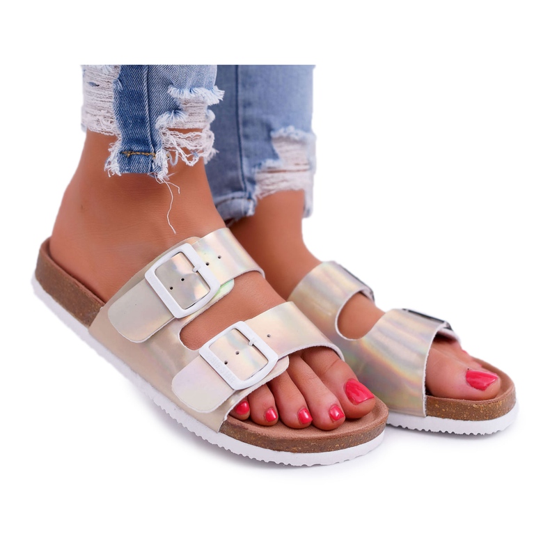 Ženske zlatne papuče Big Star DD274135 zlatna