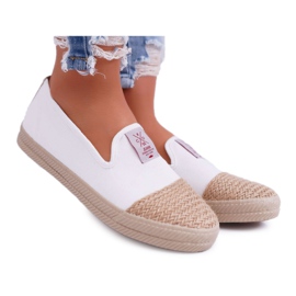 Cross Jeans Ženske traperice s espadrilama Cross Cross White DD2R4044 bijela