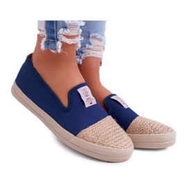 Cross Jeans Ženske traperice s espadrilama Cross Cross Navy Blue DD2R4046 tamnoplava
