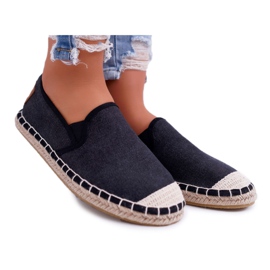 Cross Jeans Ženske traperice s espadrilama Cross DD2R4106 crna