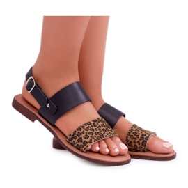 Ženske sandale Maciejka Leatherard Leatherard Black IT001-03 / 00-0 crna