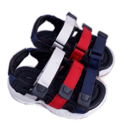 FRROCK Dječje sandale s čičkom za djevojčice Dječaci Crna Fima crno