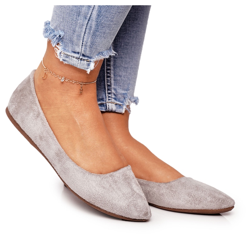 PS1 Sive ženske balerinke antilop Dermeno siva