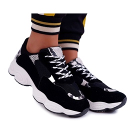 NFR Ženske sportske cipele Od antilopa Crna zmijska koža Lizalica siva