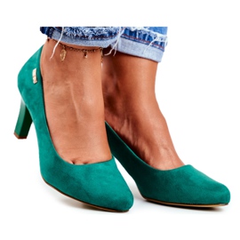 Sergio Leone ženske pumpe Green Suede Orsola zelena