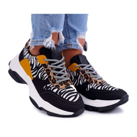 Ženske sportske cipele Debela potplata Zebra Sevana smeđa crno