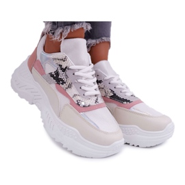 Ženske sportske cipele s debelim potplatom Bijela zmija Sevana siva višebojan