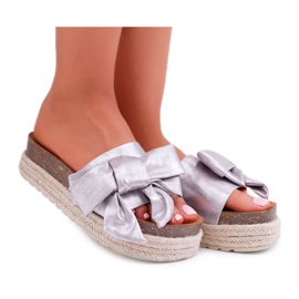 Vices Ženske papuče, poroci srebrni 6275 siva