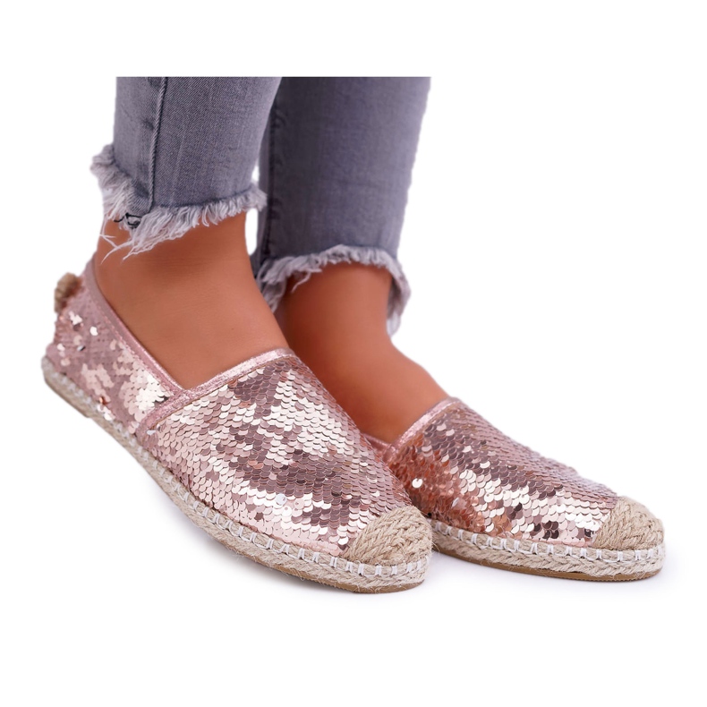Ženske espadrile Lu Boo Pink Sequins Destino ružičasta