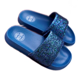 Papuče za djecu i mlade Big Star Navy Blue Brocade AA374089 tamnoplava