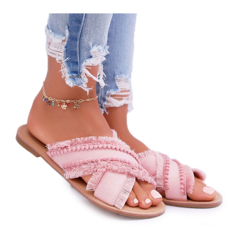 Vices Ženski materijal Papuče poroci 7269 Pink Jamen ružičasta