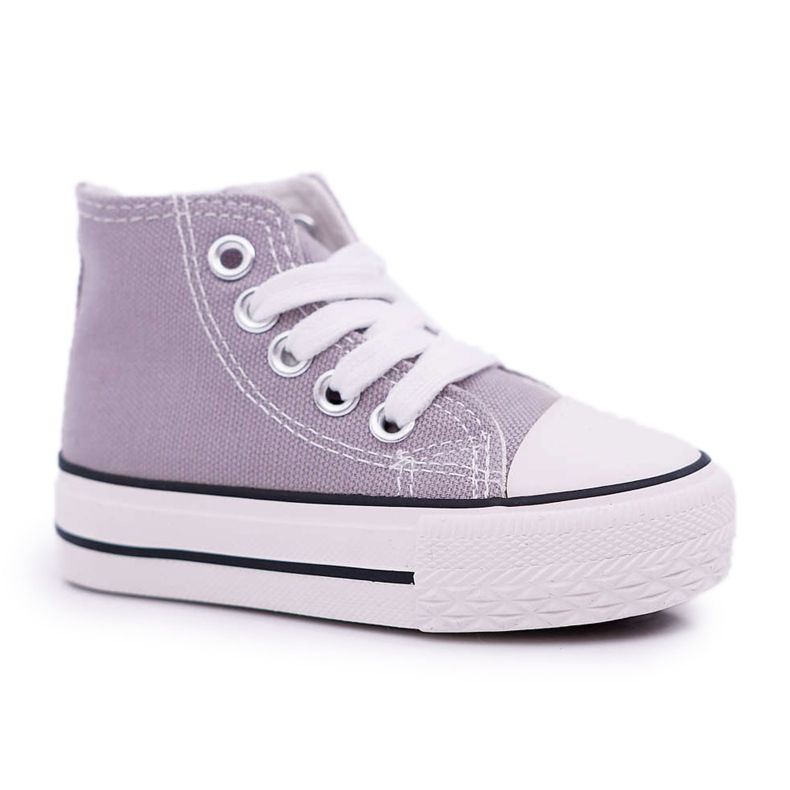 FRROCK Klasične dječje tenisice visoke s patentnim zatvaračem, sivi Filemon siva