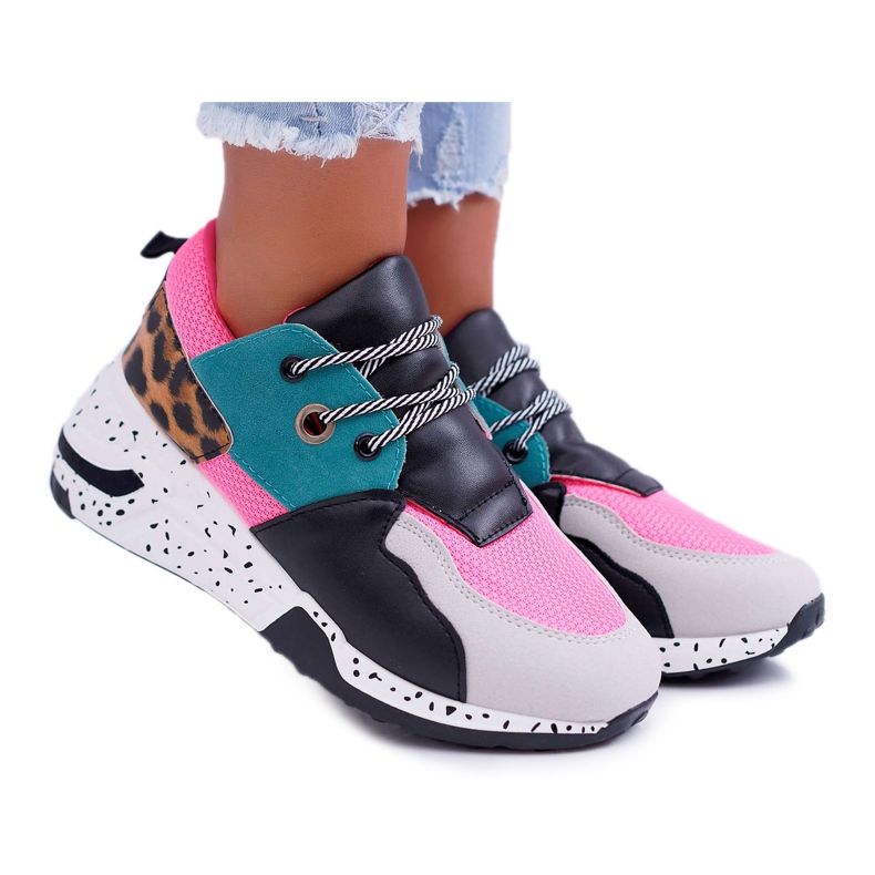 FRJEIN Ženske sportske cipele Leopard Mix Timoti raznobojna