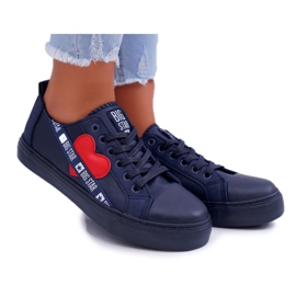 Ženske tenisice Big Star Navy Blue sa srcem EE274258 tamnoplava