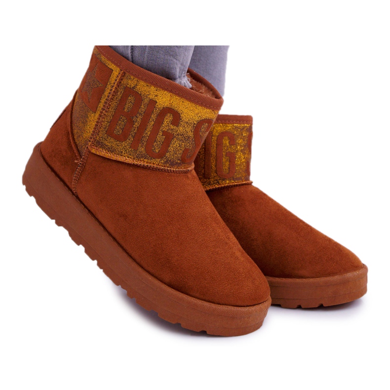 Ženske smeđe tople čizme za snijeg Big Star EE274259 smeđa