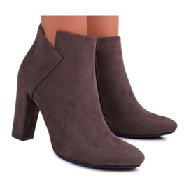 Vinceza Ženske čizme na petu, antilop, kiki, rumenilo kaki