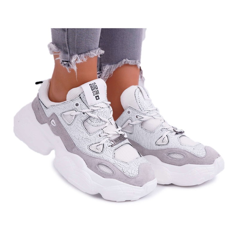 Ženske sportske cipele Big Star by Daniel Lopez White FF274430 bijela raznobojna