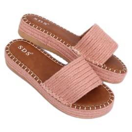 Ružičaste espadrile papuče 7970-PL Pink ružičasta