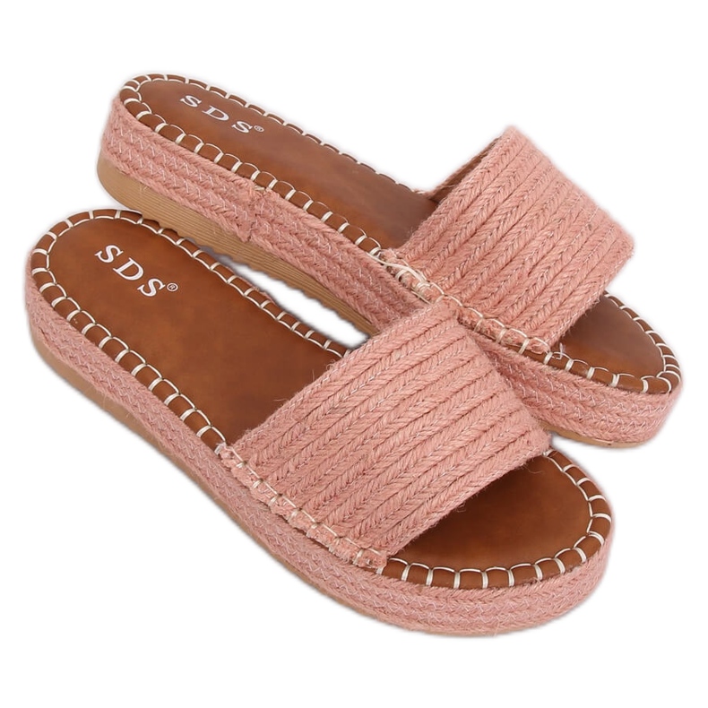 Ružičaste espadrile papuče 7970-PL Pink ružičasta