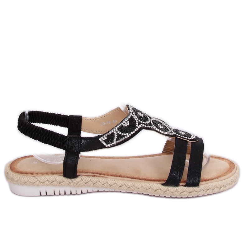 Crne espadrile sandale CO-78 Black crno