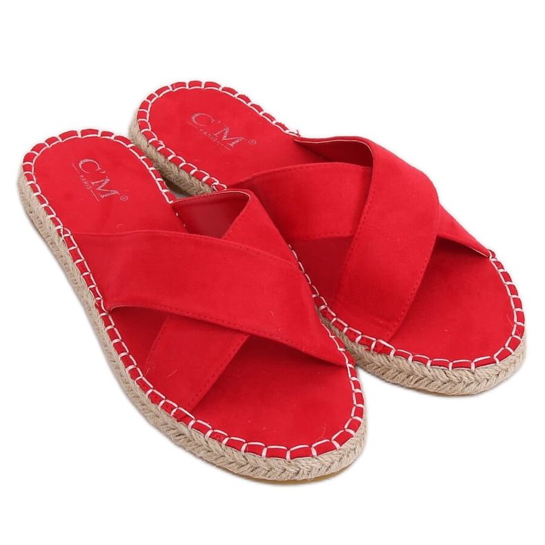Crvene espadrile papuče 499-35 Crvene crvena