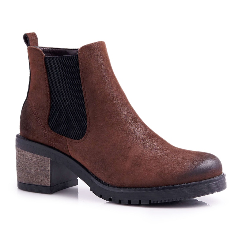 Ženske čizme na visoku petu Sergio Leone Brown BT702 smeđa