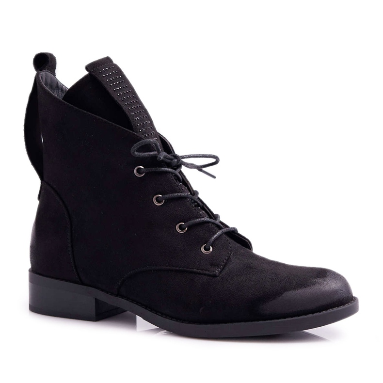 S.Barski Ženske visoke čizme Crna antilop Barski 75-13 crno