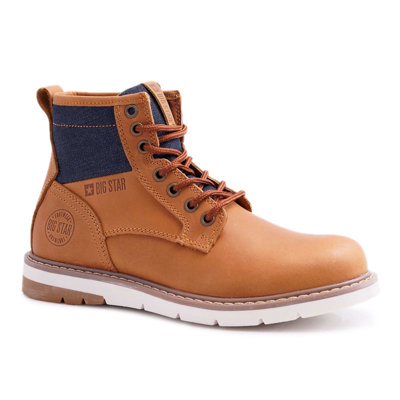 Ženske čizme Trappers Big Star Leather Brown EE274004 smeđa