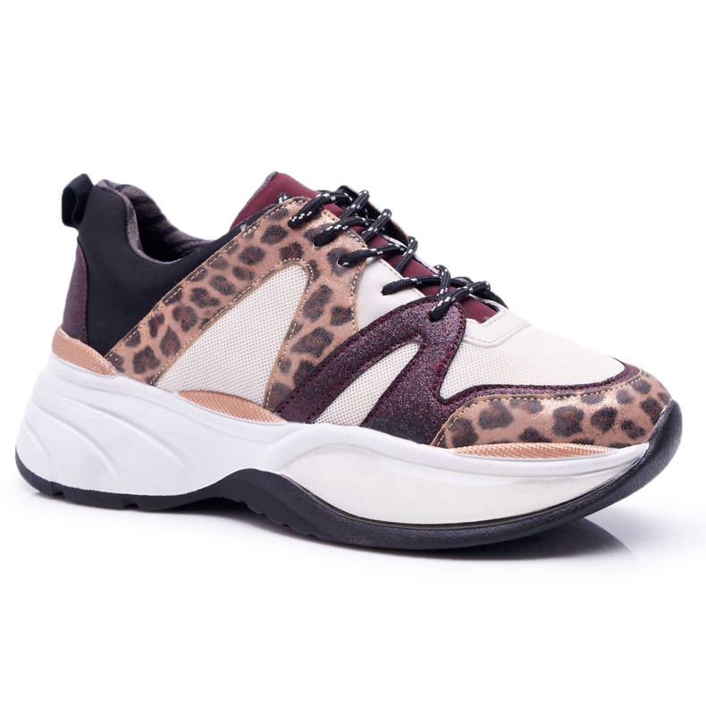 Ženske sportske cipele Burgundy Snake Skin Larey crvena