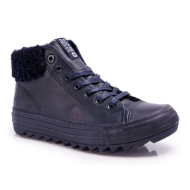 Ženske tenisice Big Star High Warm Navy EE274147 tamnoplava