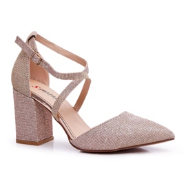 SEA Ženske pumpe s kompletom šampanjca sa šljokicama na peti višebojan ružičasta