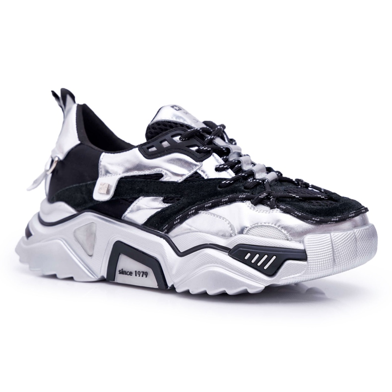 Ženske sportske cipele Big Star by Daniel Lopez Crna srebrna FF274A527 crno siva