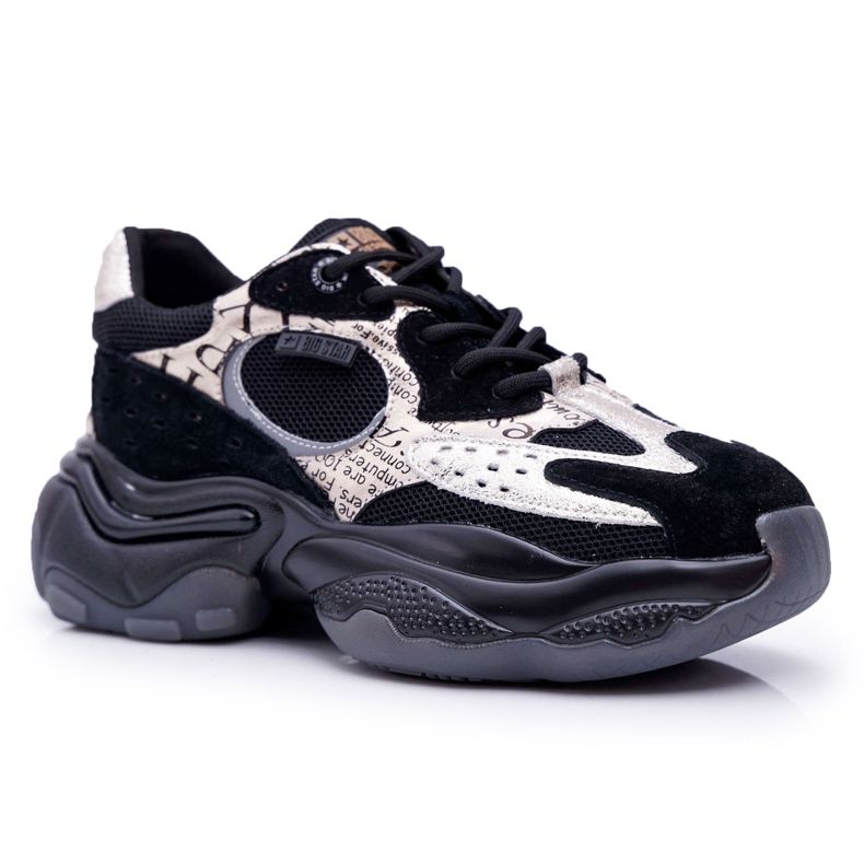 Ženske sportske cipele Big Star Daniel Lopez crno -zlatne FF274A524 žuta boja