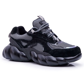 Ženske sportske cipele Big Star by Daniel Lopez Crna Siva FF274A553