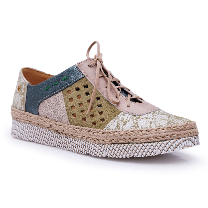 Ženske hlače Maciejka kožna zelena 03339-09