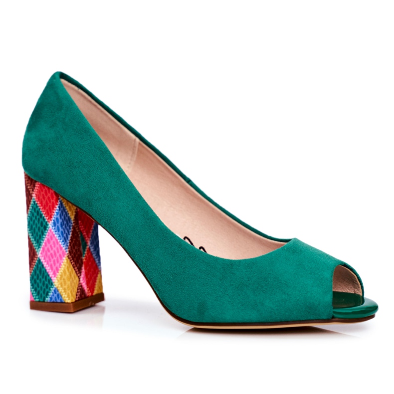 Ženske pumpe Sergio Leone Suede Green PB135 Be Mine! zelena