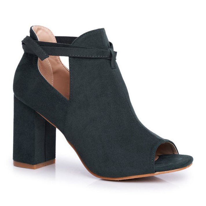 Vinceza Ženske čizme Sandale na peti Otvoreni prsti Zeleni Sivi zelena