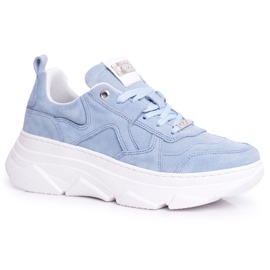 Ženske sportske kožne cipele GOE Blue FF2N3013 plava