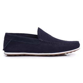 Muške mokasine GOE Navy Blue Nubuck FF1N3059 tamnoplava