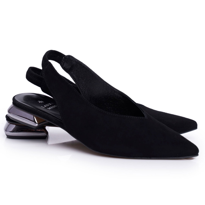 Ženske balerinke Laura Messi Koža Crna 2127 crno