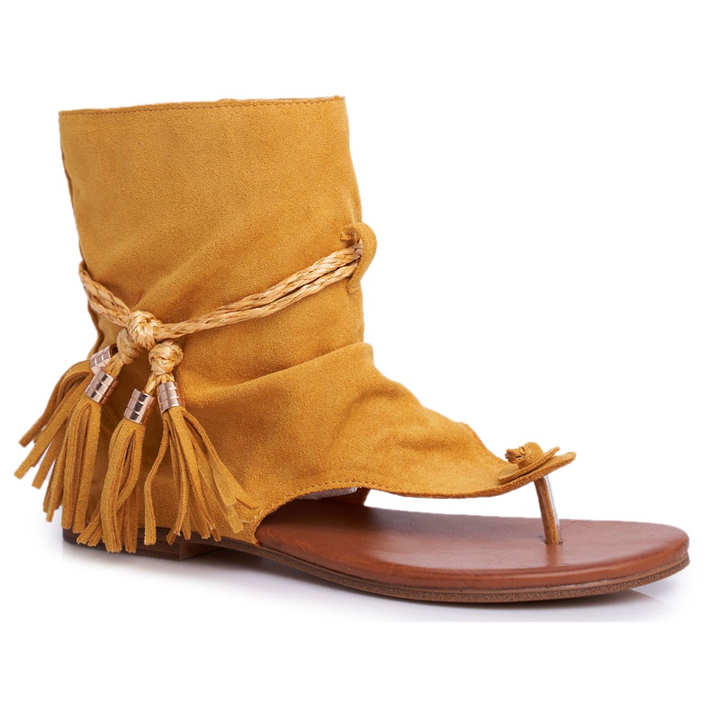 PS1 Ženske sandale Japanke sa drškom žute SL1011 Madrit žuta boja