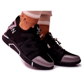 SEA Ženske sportske cipele s patentnim zatvaračem i manžetom Crno sivi terfin crna siva