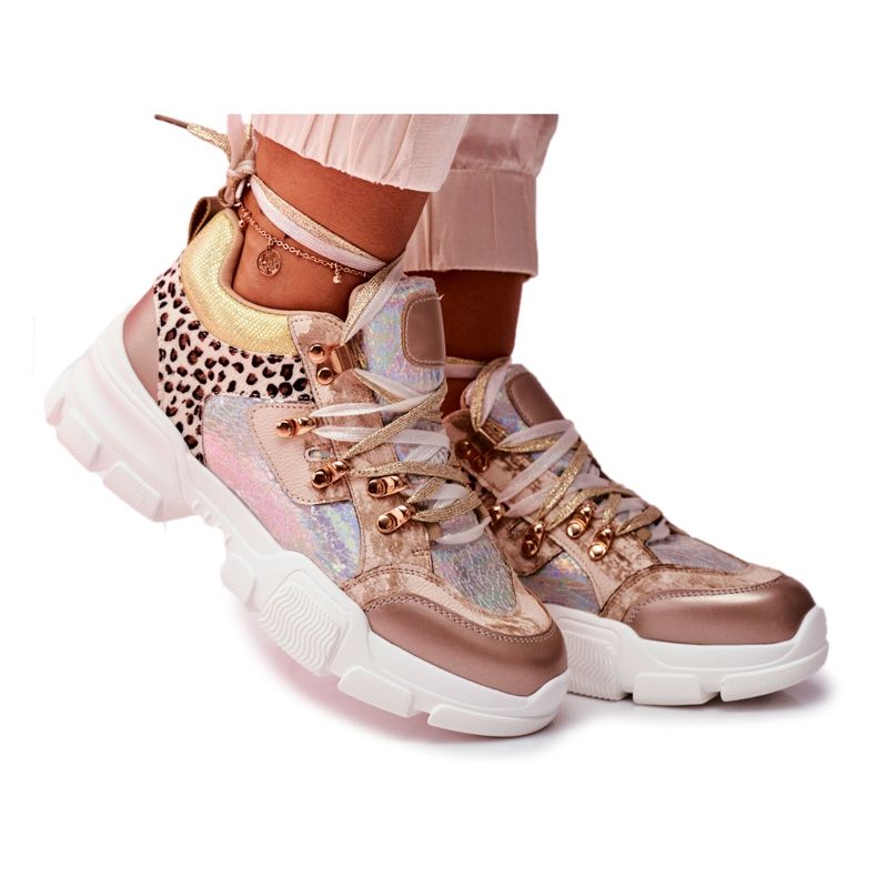 Moow Sportske ženske cipele Tenisice Totalno lude bež srebro raznobojna