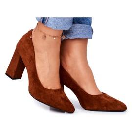 Ženske pumpe na petu Sergio Leone Camel PB216 smeđa