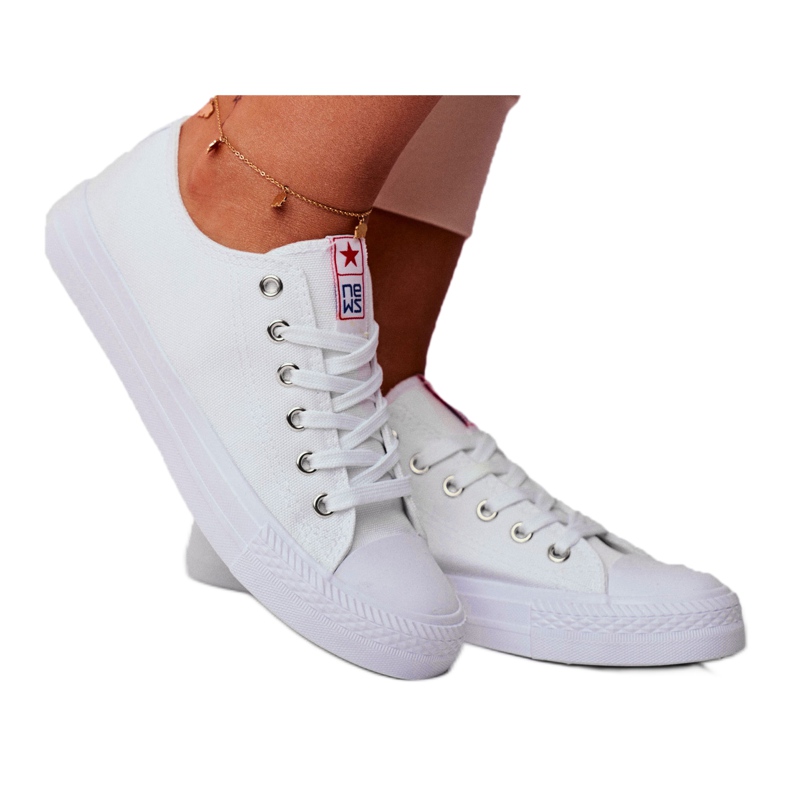 NEWS Ženske tenisice niske tkanine bijela Ecoma