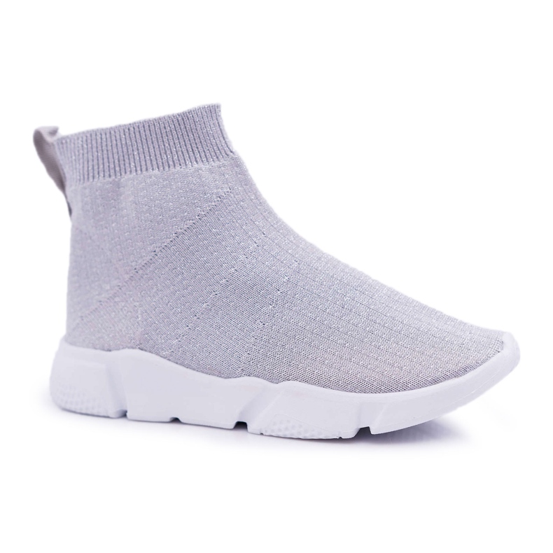 FRROCK Dječja omladinska sportska obuća Brokat Silver Deva siva